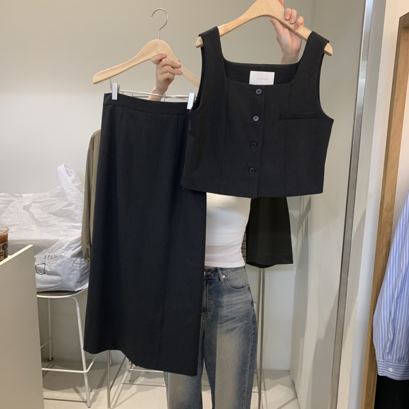 OUTRENE東大門代購女裝新品真品人氣熱賣時尚推薦休閑套裝OUTRENE套裝圖色2黑