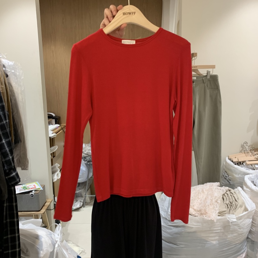 HOWFF東大門代購女士新款推薦時尚人氣休閑真品熱賣長袖T恤HOWFF長袖T恤圖色2