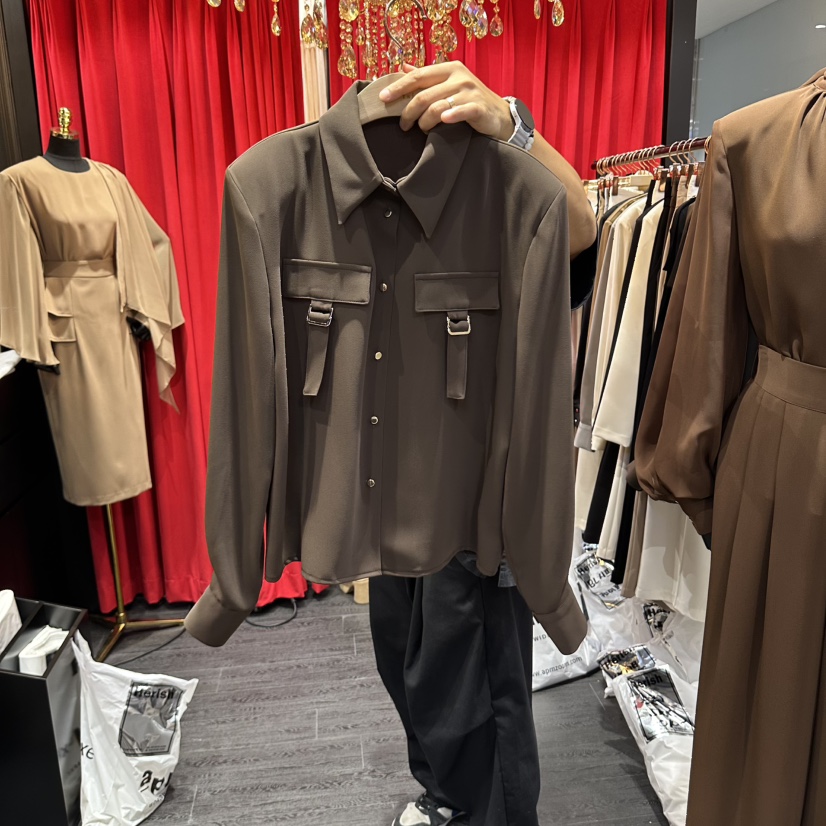 HERISH-HAUTE韓國直郵女裝新款時尚推薦真品襯衫蕾絲衫口袋HERISH-HAUTE襯衫/蕾絲衫圖色4