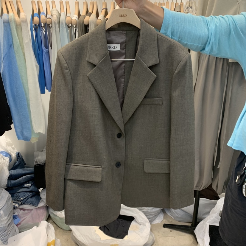 ORRD東大門代購女裝新款真品時尚休閑熱賣人氣西裝西服開衩ORRD西裝/西服圖色2棕色