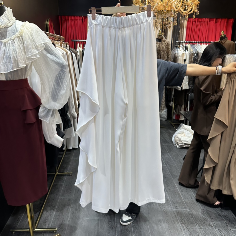 HERISH-HAUTE東大門代購女裝新款時尚人氣熱賣休閑褲褶邊HERISH-HAUTE休閑褲