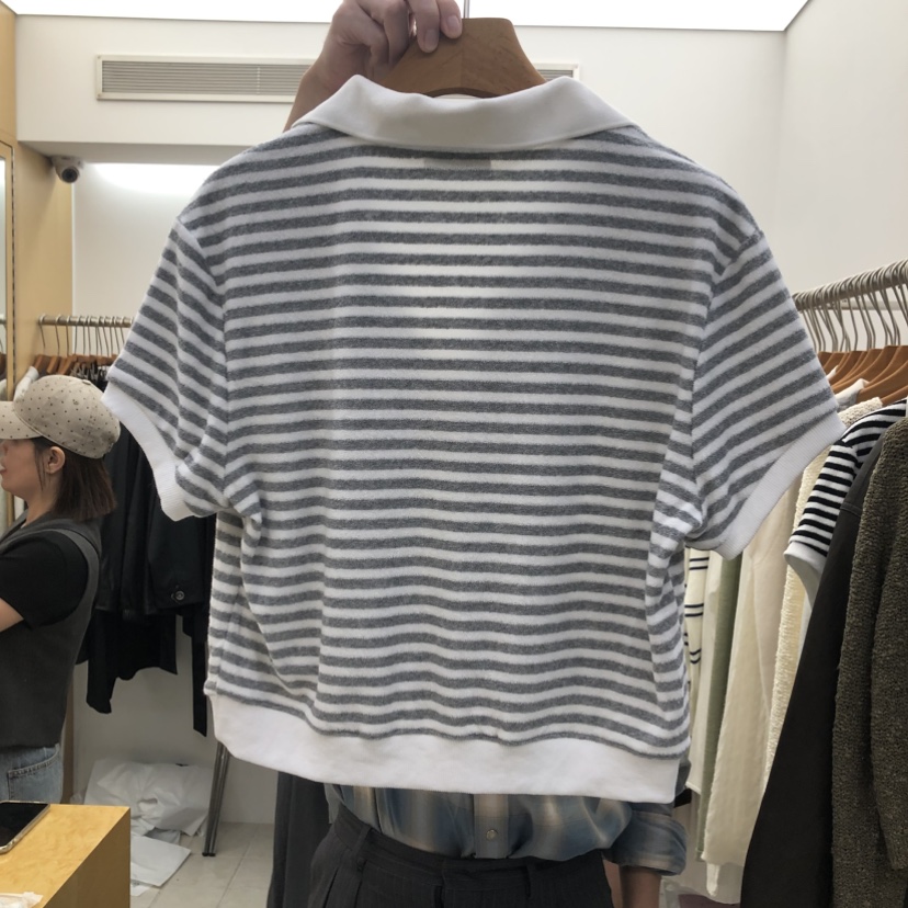 DRESS ROOM韓國代購女裝新品人氣推薦時尚真品熱賣T恤條紋DRESS ROOMT恤