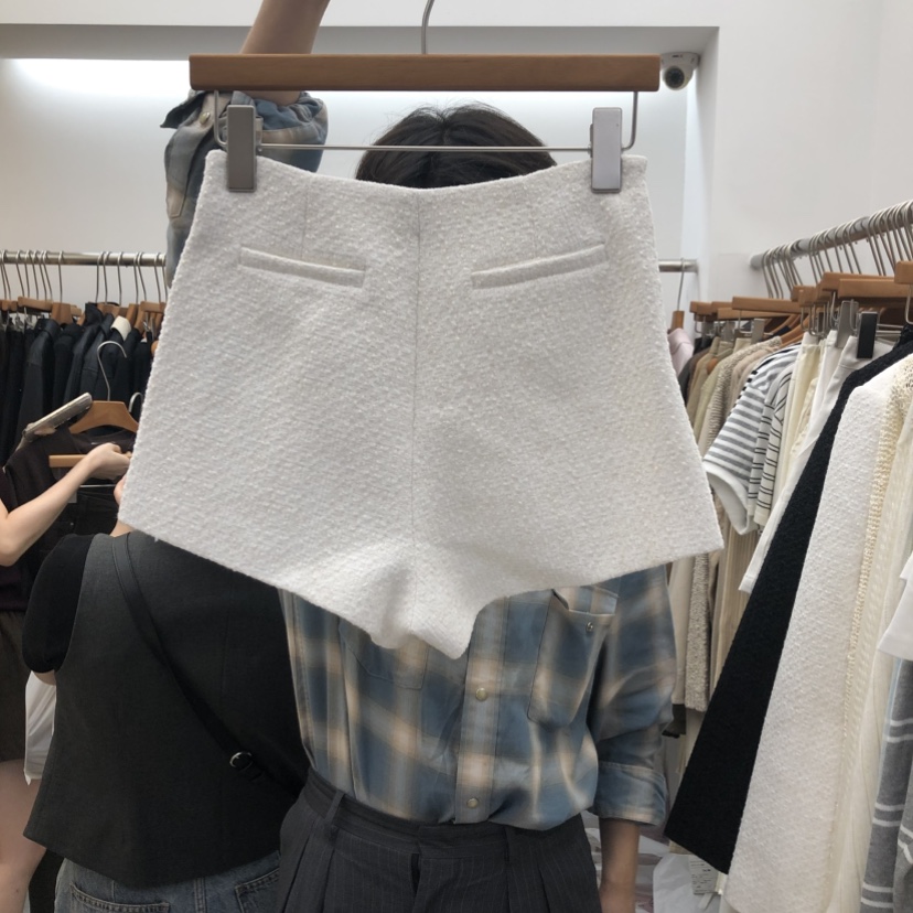 DRESS ROOM韓國直郵女士新款真品推薦休閑短褲粗花呢經典DRESS ROOM短褲