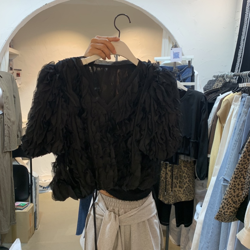 OZ韓國代購女士新品人氣推薦時尚真品休閑熱賣襯衫蕾絲衫OZ.ounce襯衫/蕾絲衫圖色2