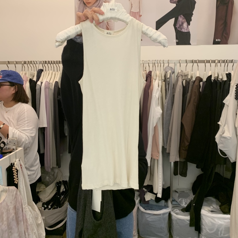 MAG韓國代購女裝新款熱賣真品人氣時尚推薦吊帶背心圓領無袖SALONDEMAG吊帶/背心圖色1