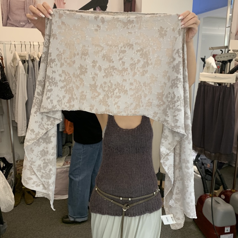MAG東大門代購女士新品真品時尚推薦熱賣休閑人氣圍巾披肩SALONDEMAG圍巾/披肩圖色1灰