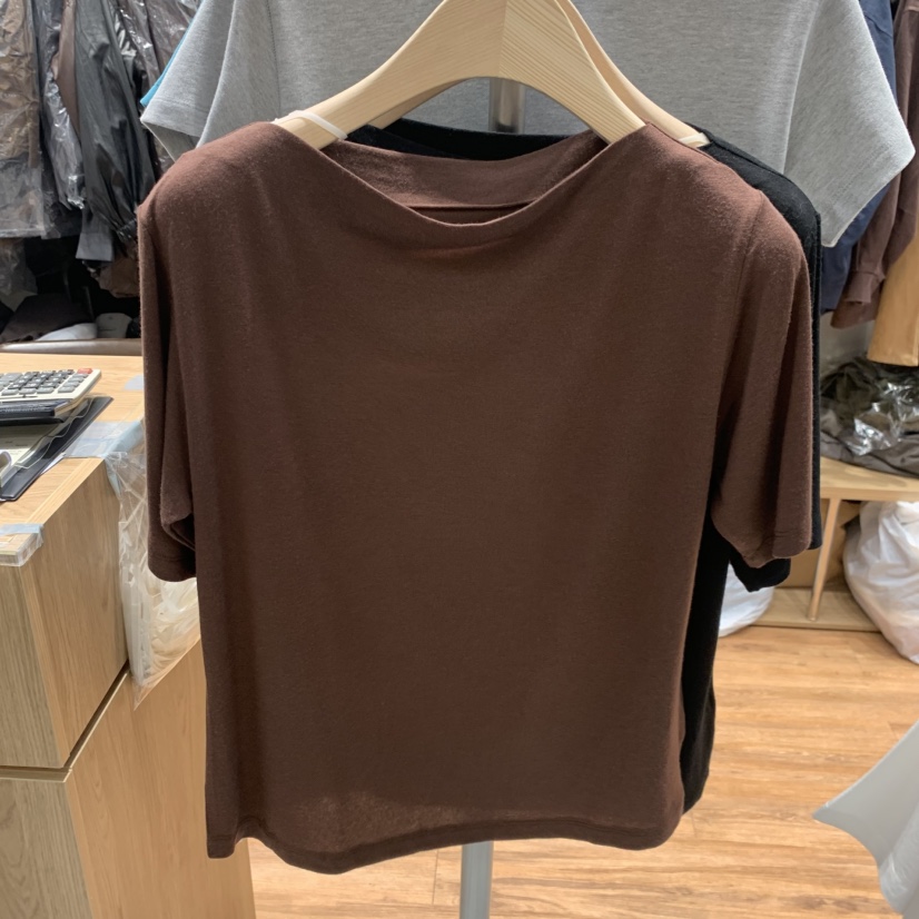 MADEMOISELL東大門代購女士新品真品人氣熱賣時尚T恤船領MADEMOISELLT恤圖色5