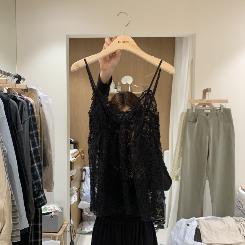 HOWFF東大門直郵女裝新品真品時尚人氣吊帶背心不含內搭蕾絲HOWFF吊帶/背心圖色3