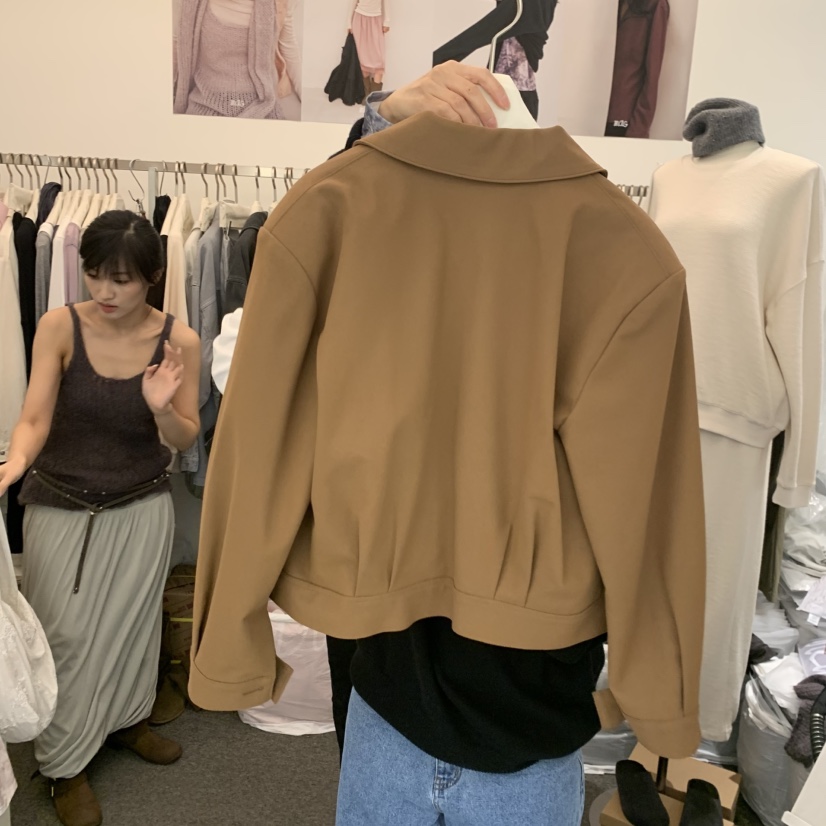 MAG韓國代購女裝新款休閑真品時尚推薦熱賣人氣夾克格子SALONDEMAG夾克