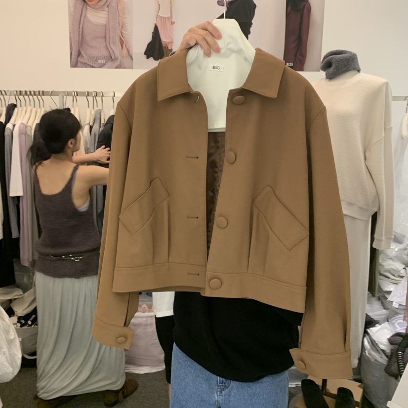 MAG韓國代購女裝新款休閑真品時尚推薦熱賣人氣夾克格子SALONDEMAG夾克圖色1