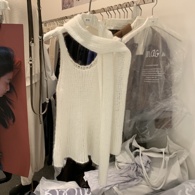 MAG東大門實拍女士新品時尚推薦真品人氣熱賣休閑套裝含圍巾SALONDEMAG套裝圖色2