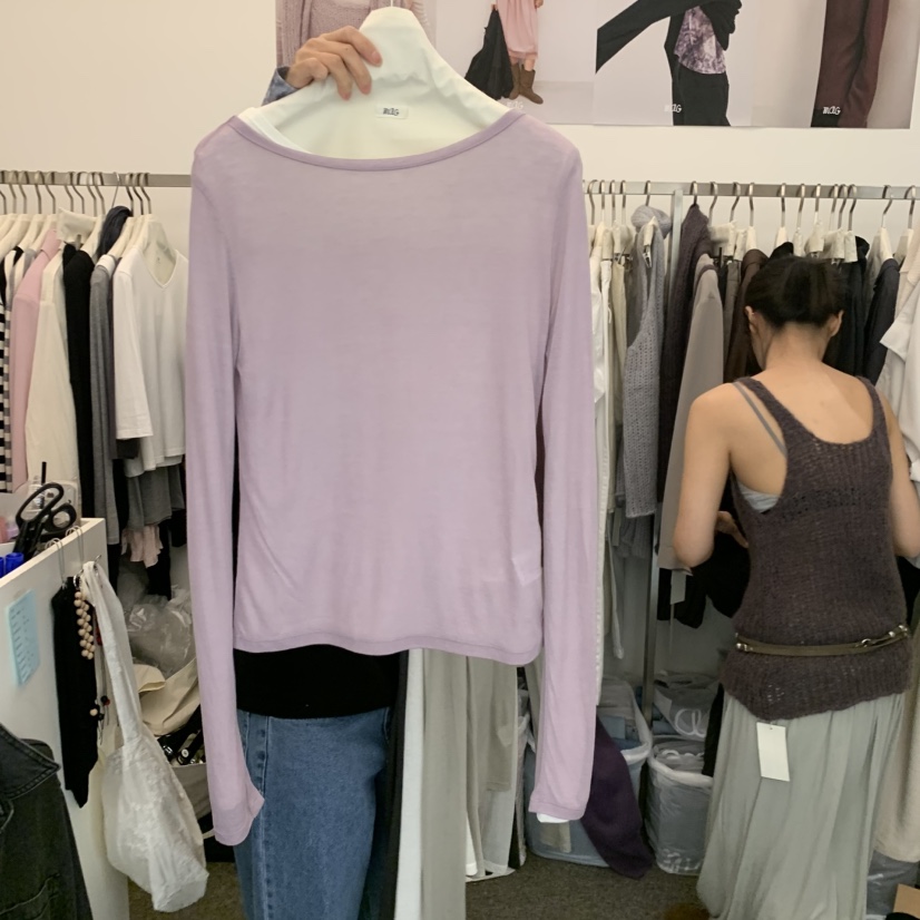 MAG東大門直郵女士新品熱賣真品休閑時尚推薦人氣長袖T恤SALONDEMAG長袖T恤圖色1