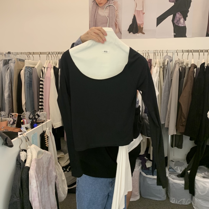 MAG東大門實拍女士新款推薦真品時尚休閑人氣熱賣長袖T恤SALONDEMAG長袖T恤圖色3