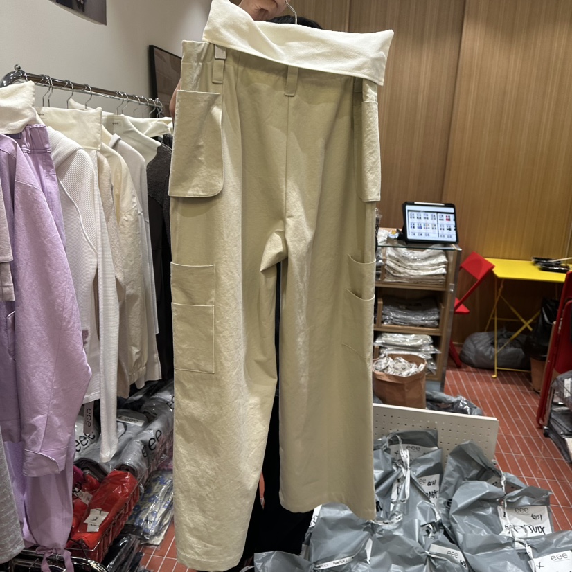 EEE東大門實拍女裝新品時尚真品人氣熱賣推薦休閑休閑褲口袋EEE休閑褲