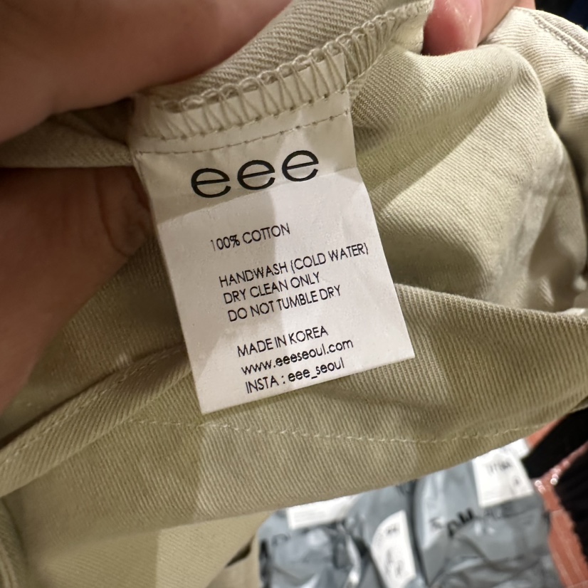 EEE東大門實拍女裝新品時尚真品人氣熱賣推薦休閑休閑褲口袋EEE休閑褲