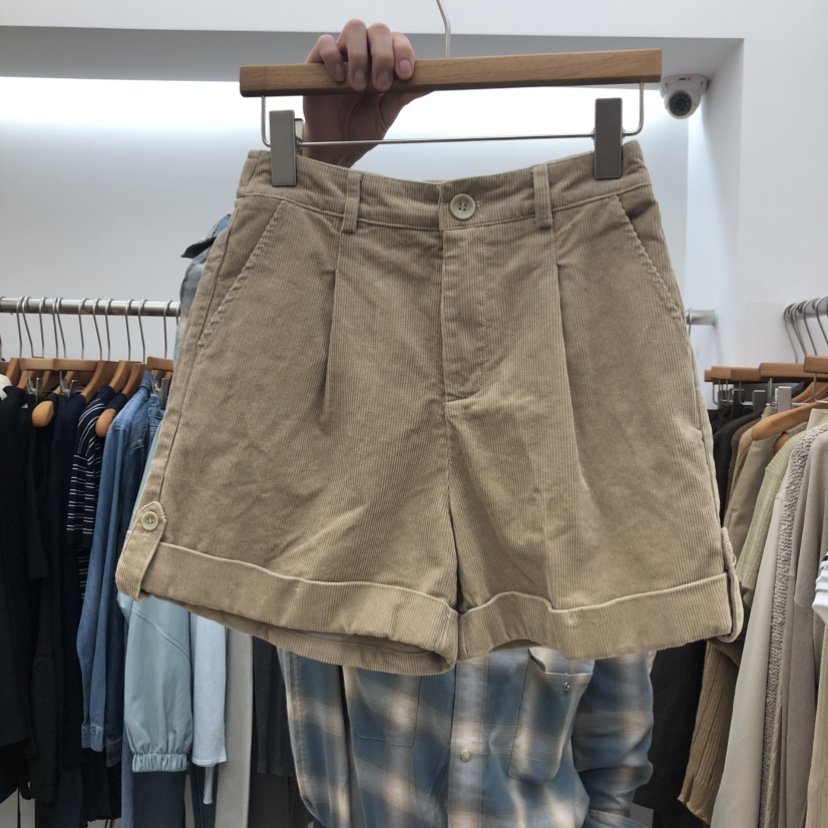 DRESS ROOM東大門直郵女士新款人氣真品熱賣休閑短褲燈芯絨DRESS ROOM短褲圖色2