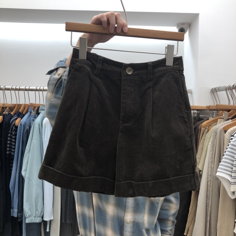 DRESS ROOM東大門直郵女士新款人氣真品熱賣休閑短褲燈芯絨DRESS ROOM短褲圖色3
