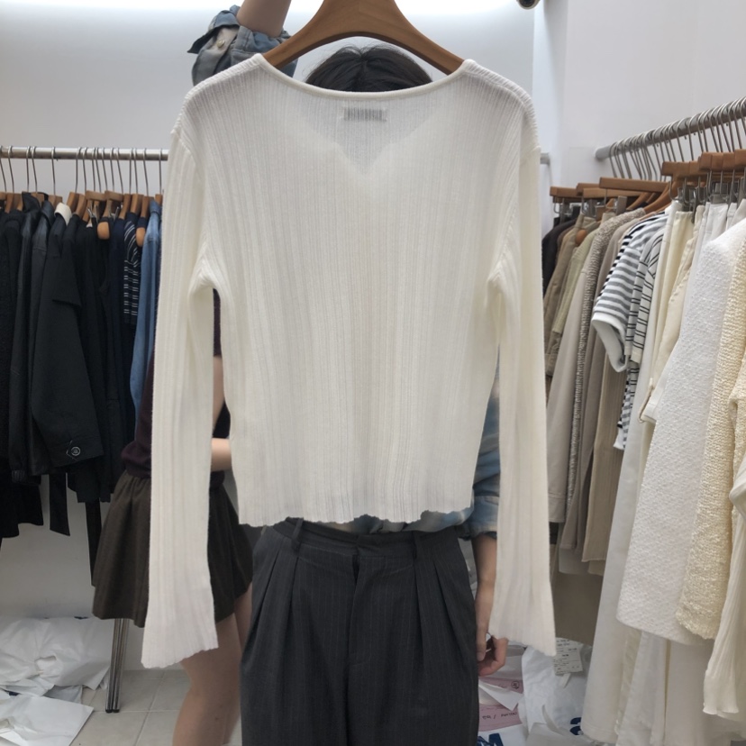 DRESS ROOM韓國直郵女士新款真品推薦人氣熱賣開衫開衫羅紋DRESS ROOM開衫