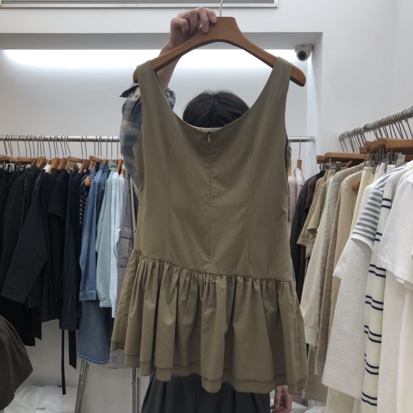 DRESS ROOM東大門實拍女裝新款熱賣人氣時尚連衣裙荷葉邊DRESS ROOM連衣裙