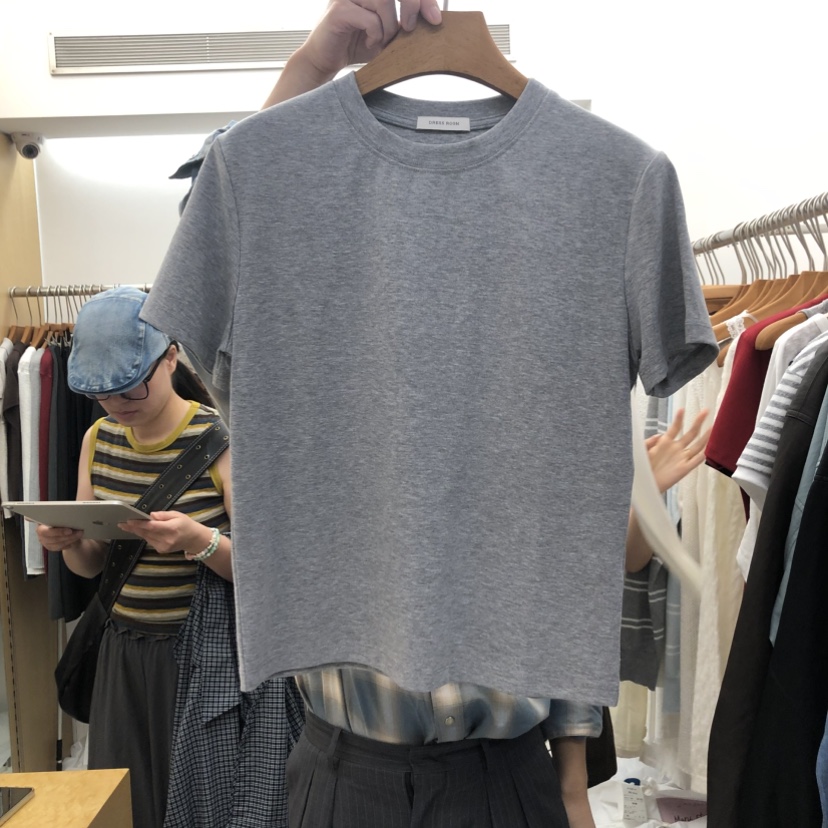 DRESS ROOM韓國代購女士新款熱賣休閑人氣真品時尚推薦T恤DRESS ROOMT恤圖色2