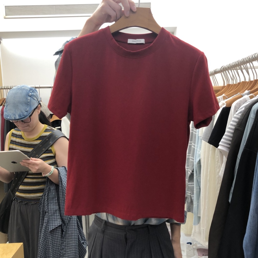 DRESS ROOM韓國代購女士新款熱賣休閑人氣真品時尚推薦T恤DRESS ROOMT恤圖色3