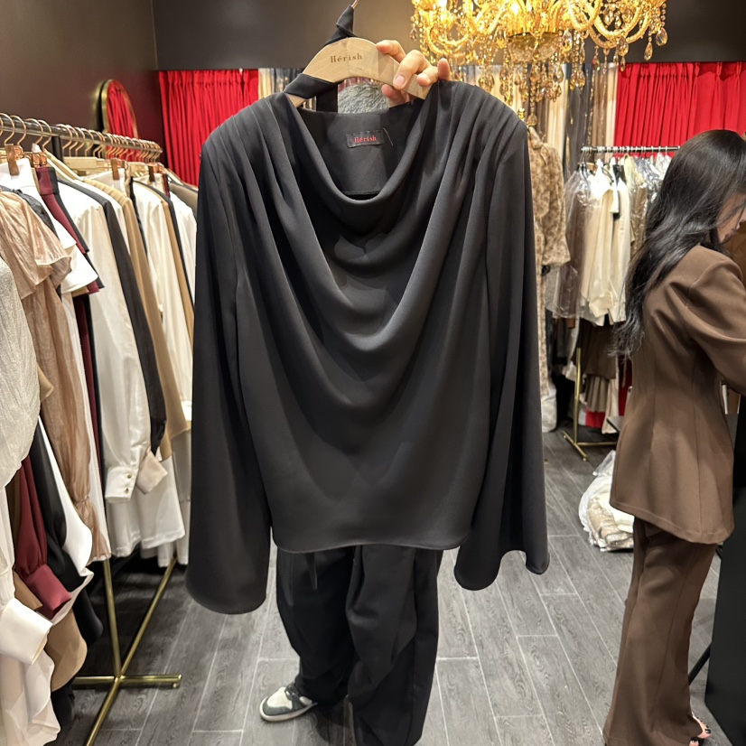 HERISH-HAUTE東大門代購女裝新款人氣真品襯衫蕾絲衫含領帶HERISH-HAUTE襯衫/蕾絲衫圖色3