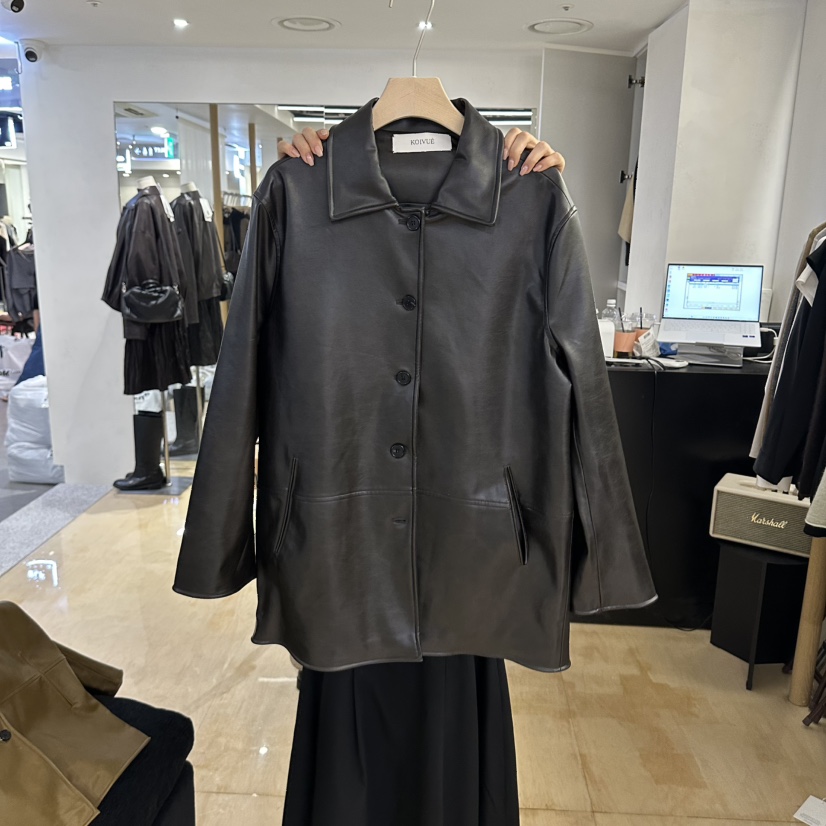 KOIVUE韓國直郵女士新品真品人氣休閑時尚推薦熱賣皮衣皮革KOIVUE皮衣圖色2