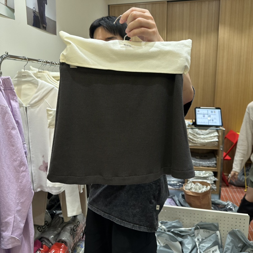 EEE東大門代購女士新款推薦真品時尚熱賣人氣休閑短裙華夫格EEE短裙圖色2