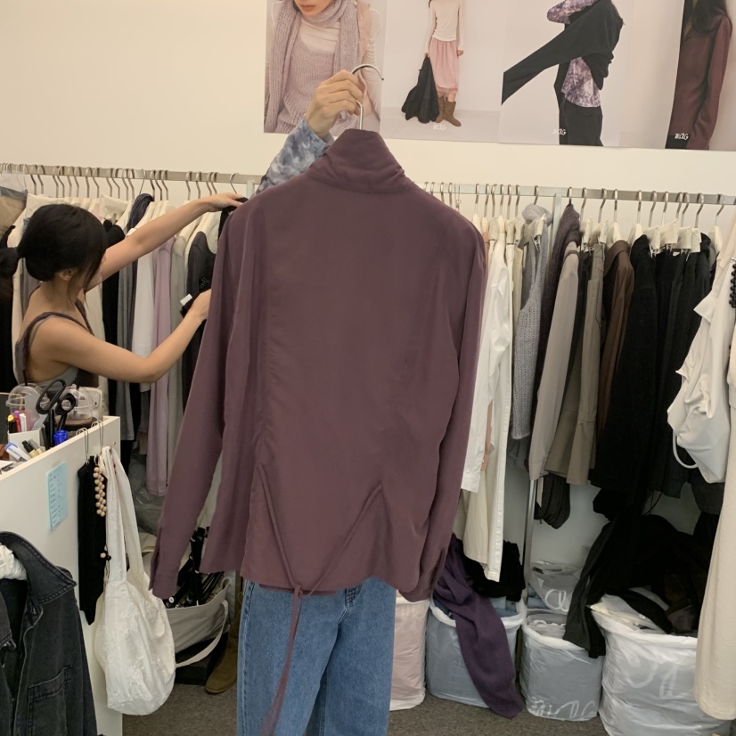 MAG東大門代購女裝新品人氣休閑時尚真品熱賣襯衫蕾絲衫高領SALONDEMAG襯衫/蕾絲衫