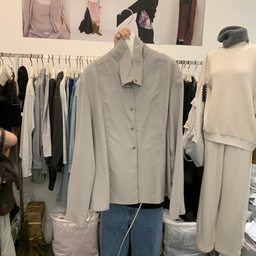 MAG東大門代購女裝新品人氣休閑時尚真品熱賣襯衫蕾絲衫高領SALONDEMAG襯衫/蕾絲衫圖色2
