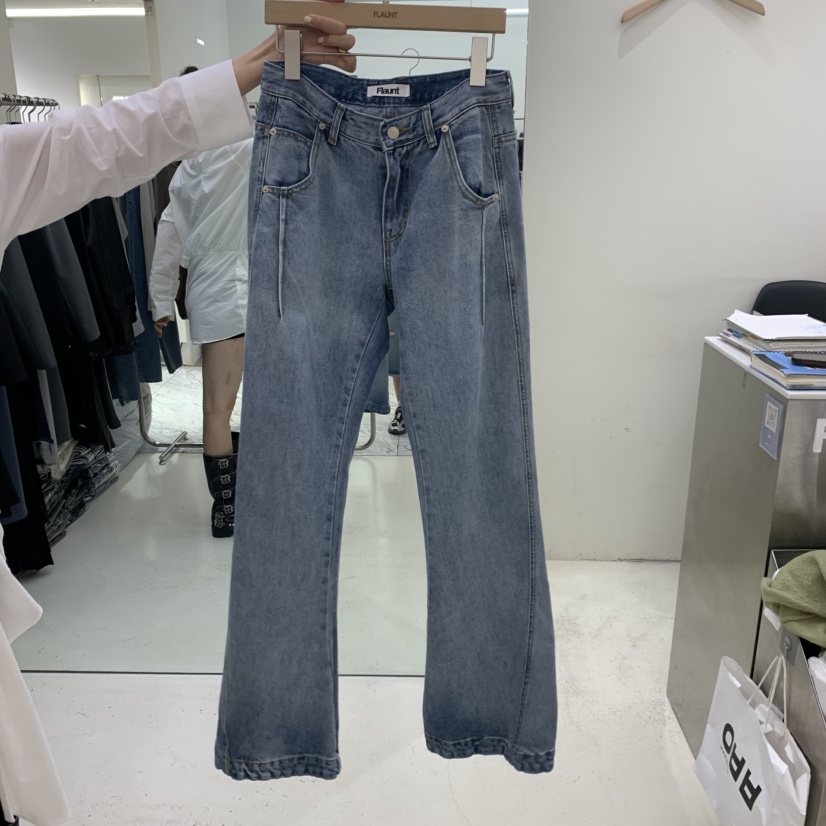 FLAUNT東大門代購女裝新品休閑熱賣真品人氣時尚推薦牛仔褲FLAUNT牛仔褲圖色1
