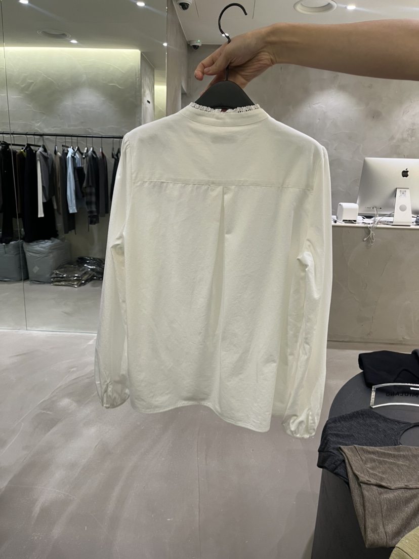 MIDLAND韓國直郵女士新品人氣真品熱賣時尚襯衫蕾絲衫褶裥MIDLAND襯衫/蕾絲衫