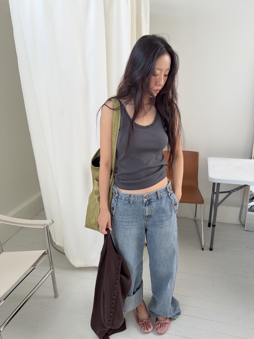 SUNDER MARKET東大門實拍女裝新品熱賣時尚人氣吊帶背心SUNDER MARKET吊帶/背心