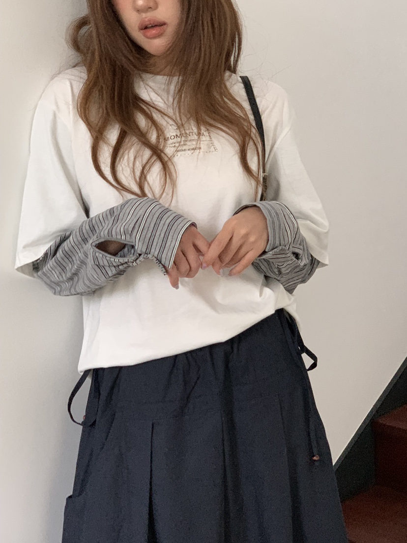 MOMENTUM東大門實拍女裝新款推薦人氣真品休閑熱賣長袖T恤MOMENTUM長袖T恤