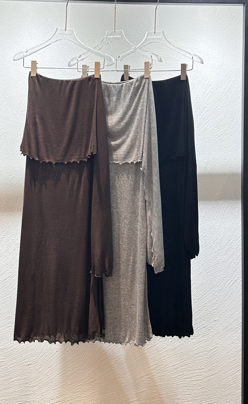 BLACK RIBBON-P東大門實拍女士新品時尚熱賣休閑長裙喇叭BLACK RIBBON-P長裙