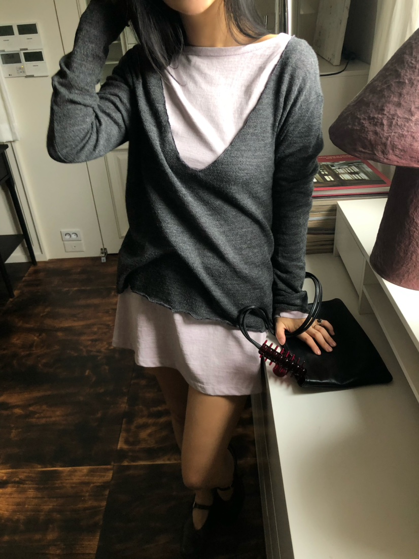 OUPPT東大門實拍女士新款休閑熱賣真品推薦長袖T恤不含內搭OUPPT長袖T恤