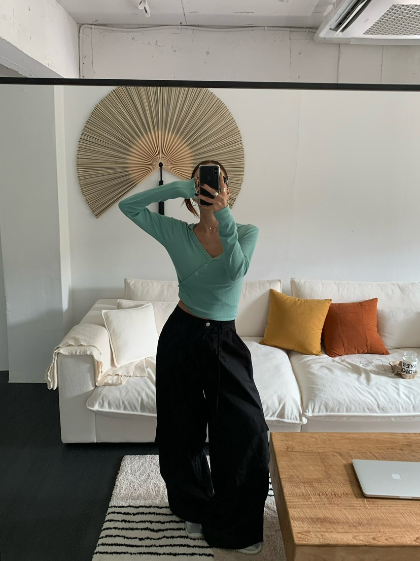 REVE CITE-L韓國直郵女裝新款真品人氣推薦休閑長袖T恤REVE CITE-L長袖T恤