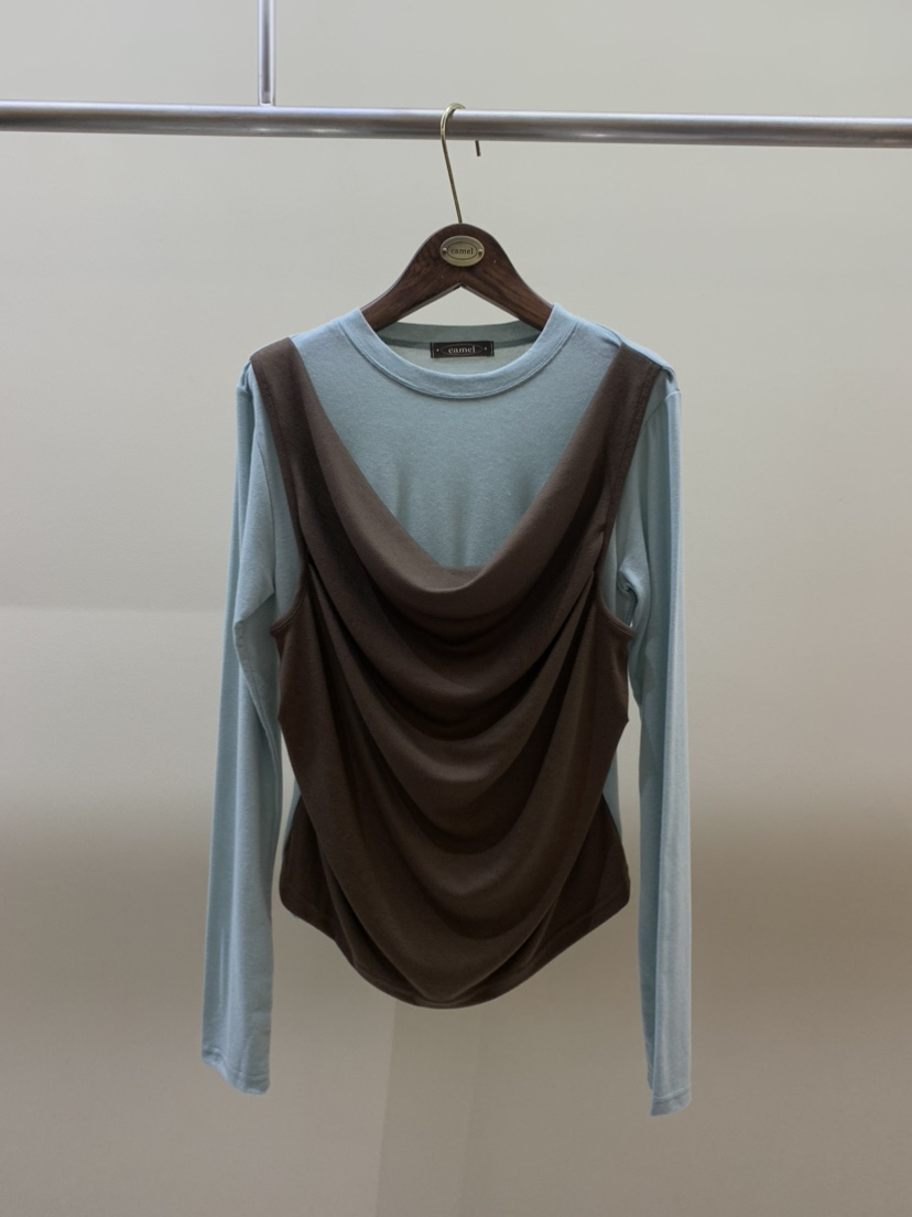 CAMEL-P東大門代購女士新品人氣長袖T恤Came_l 家長袖T恤圖色1