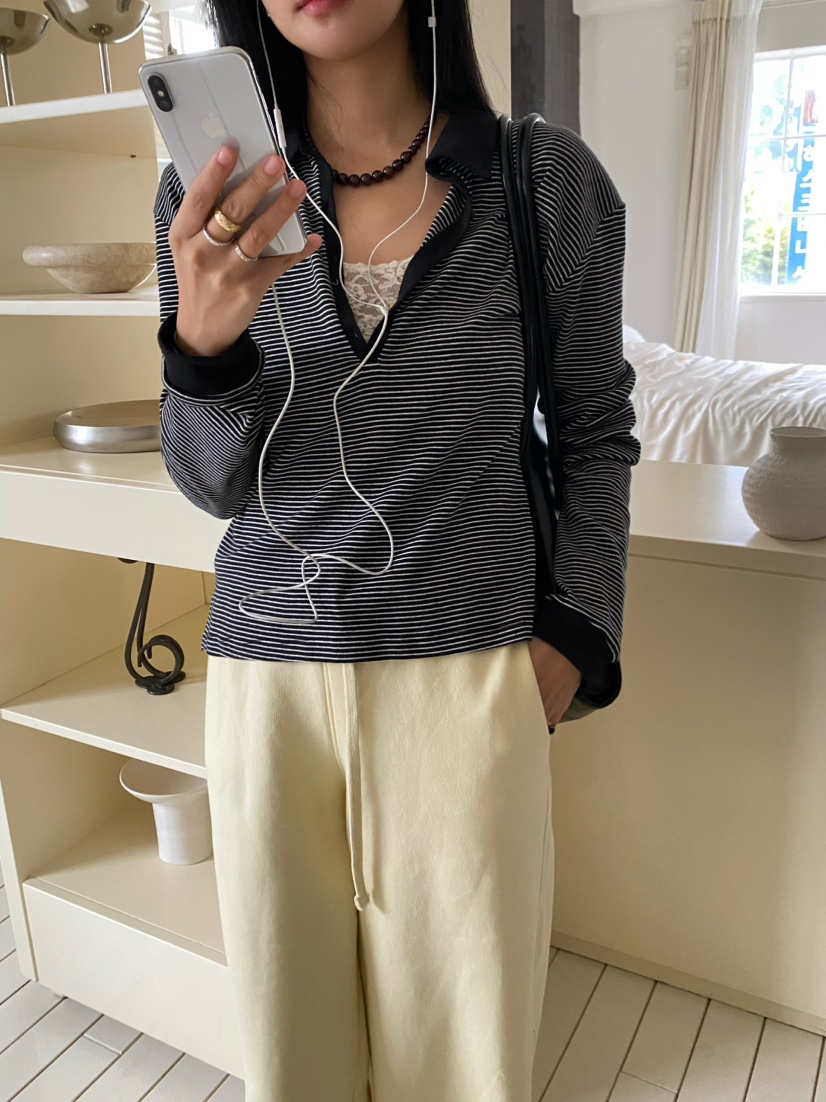 OUPPT東大門直郵女裝新款熱賣休閑推薦時尚真品人氣長袖T恤OUPPT長袖T恤圖色3