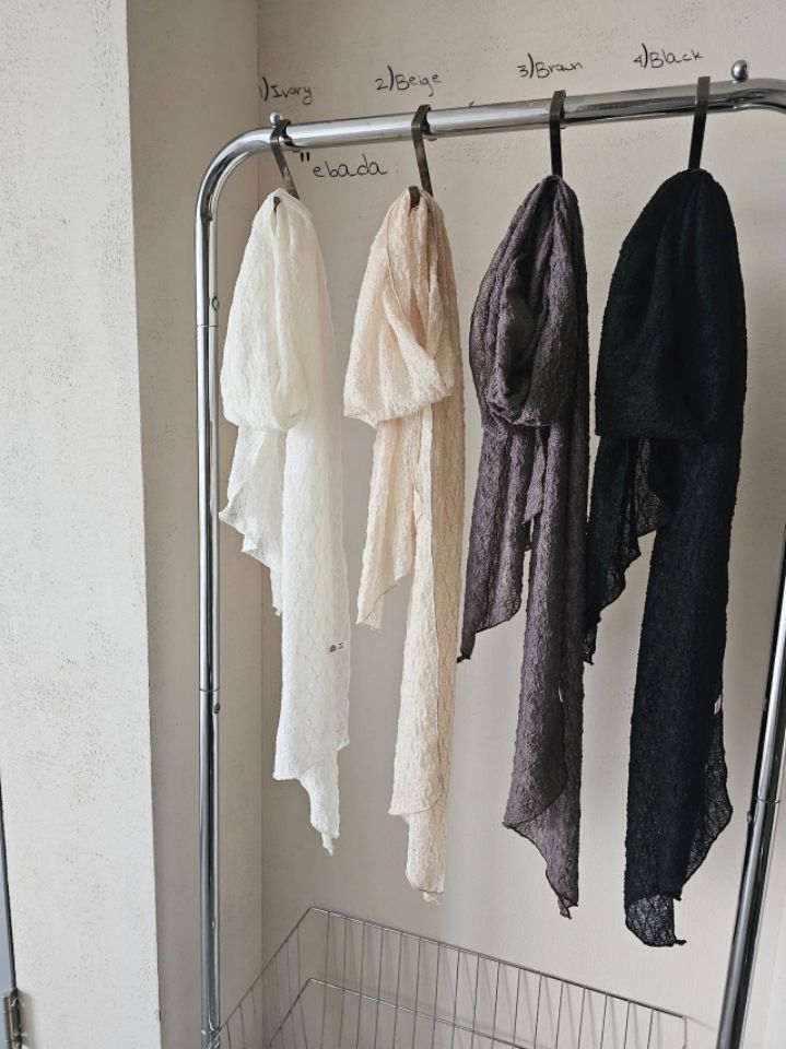 EBADA韓國代購女裝新品人氣推薦時尚熱賣休閑圍巾披肩透明EBADA圍巾/披肩