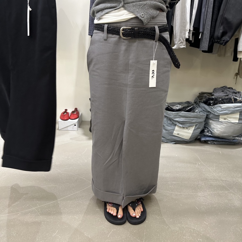 ORE-P東大門直郵女士新品熱賣人氣時尚休閑長裙不含腰帶ORE長裙圖色1