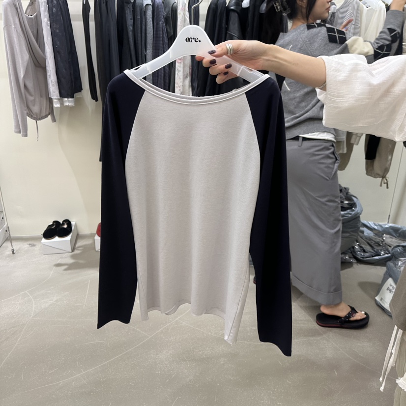 ORE-P東大門直郵女士新品休閑真品人氣熱賣推薦時尚長袖T恤ORE長袖T恤圖色2