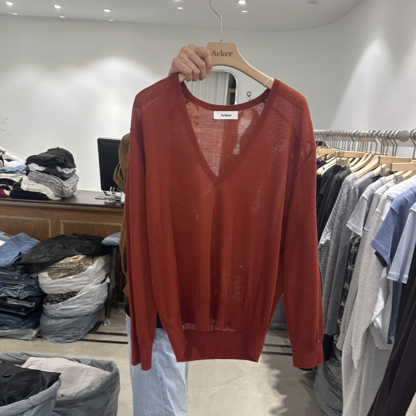 ACKER韓國直郵女士新品休閑熱賣真品推薦時尚人氣開衫V領Acker開衫圖色2