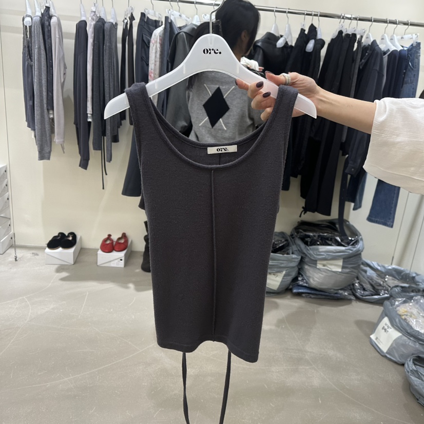 ORE-P東大門實拍女裝新品人氣休閑時尚熱賣吊帶背心含繩ORE吊帶/背心圖色2