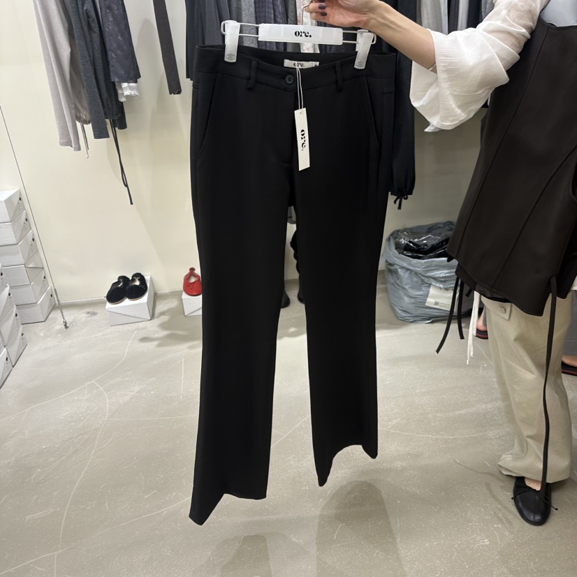 ORE-P韓國直郵女裝新款真品推薦休閑熱賣時尚休閑褲口袋ORE休閑褲圖色2黑色