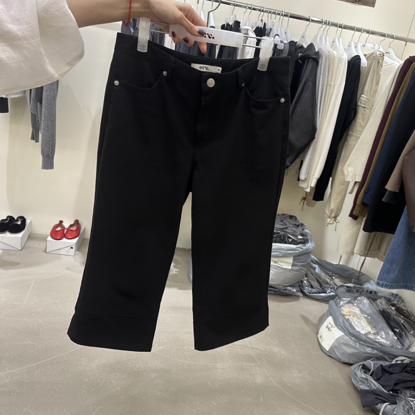ORE-P東大門代購女裝新款推薦真品熱賣時尚休閑人氣短褲ORE短褲圖色2黑色