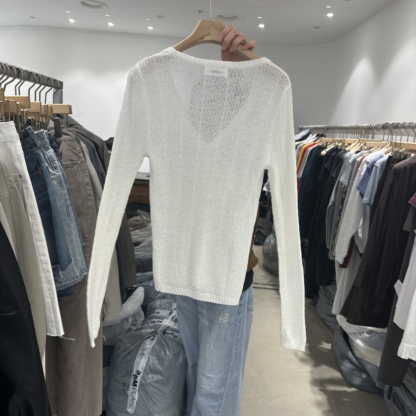 ACKER東大門代購女裝新品真品推薦休閑時尚開衫V領開衫羅紋Acker開衫