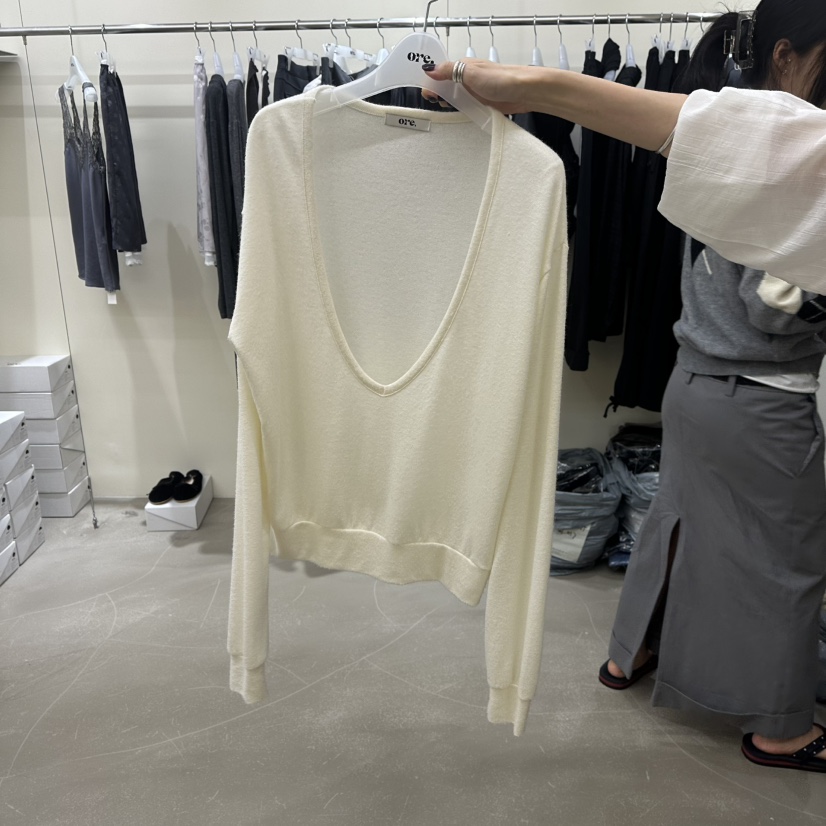 ORE-P韓國代購女士新款時尚熱賣休閑推薦真品人氣針織衫深VORE針織衫圖色4