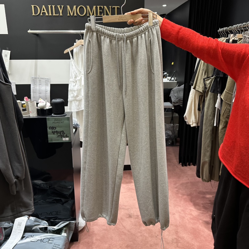 DAILY MOMENT東大門實拍女士新款人氣休閑真品休閑褲毛圈布DAILY MOMENT休閑褲圖色2