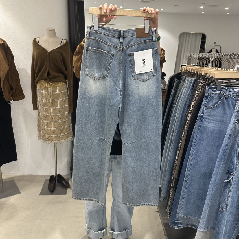 ACKER韓國代購女裝新品熱賣時尚真品休閑推薦人氣牛仔褲Acker牛仔褲